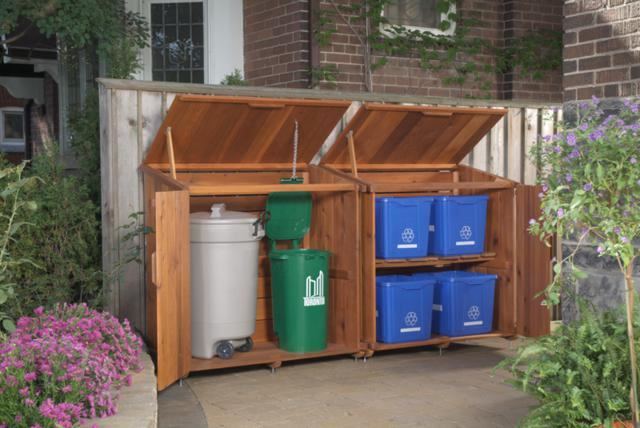 Secure garbage storage unit